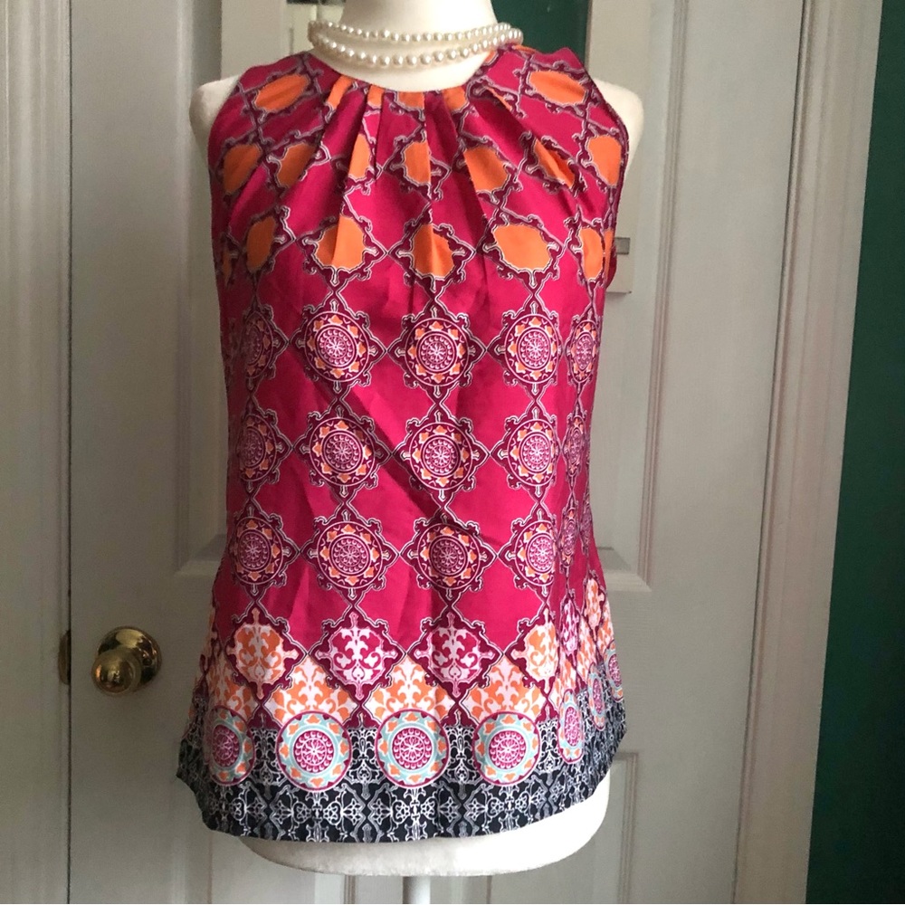 Banana Republic sleeveless blouse XS Pink/orange